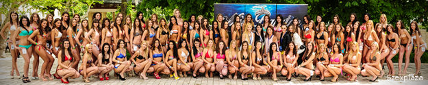 Miss Balaton szépségversenyen versenyző lányok